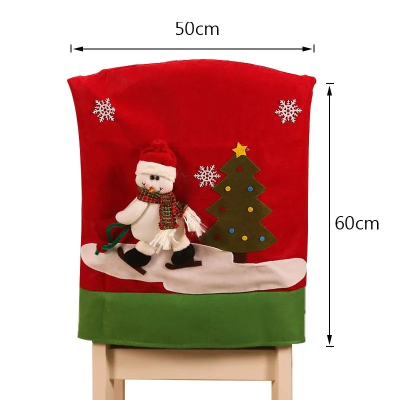 Christmas Chair Back Covers For Dinning Room Decoration