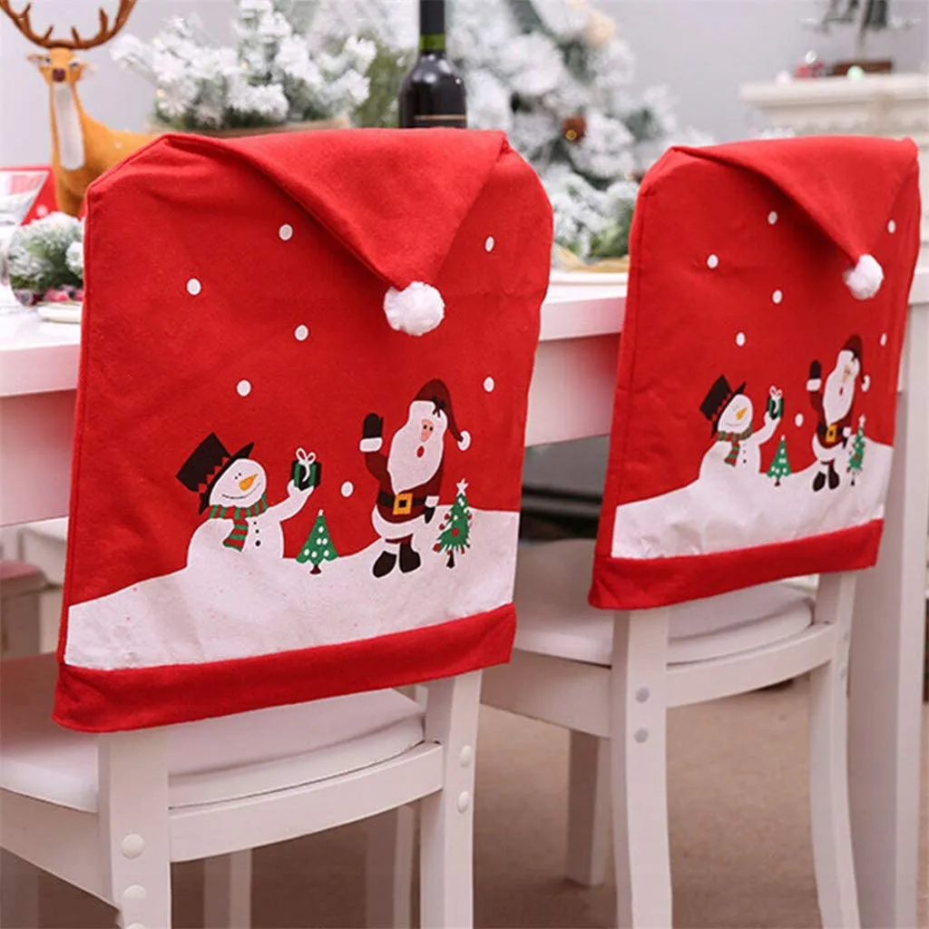 Christmas Chair Back Covers For Dinning Room Decoration