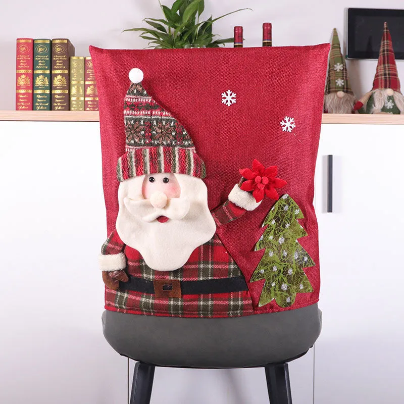 Christmas Chair Back Covers For Dinning Room Decoration