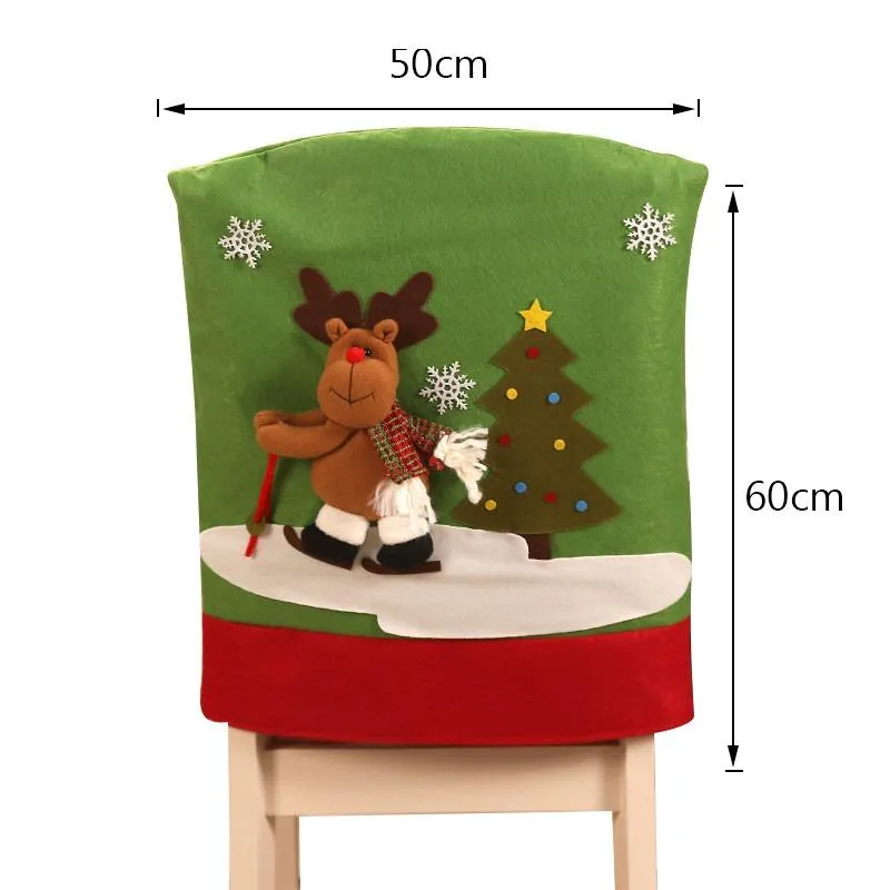 Christmas Chair Back Covers For Dinning Room Decoration