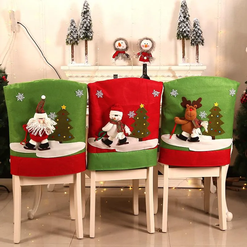 Christmas Chair Back Covers For Dinning Room Decoration