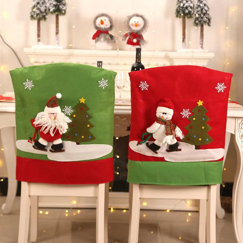 Christmas Chair Back Covers For Dinning Room Decoration