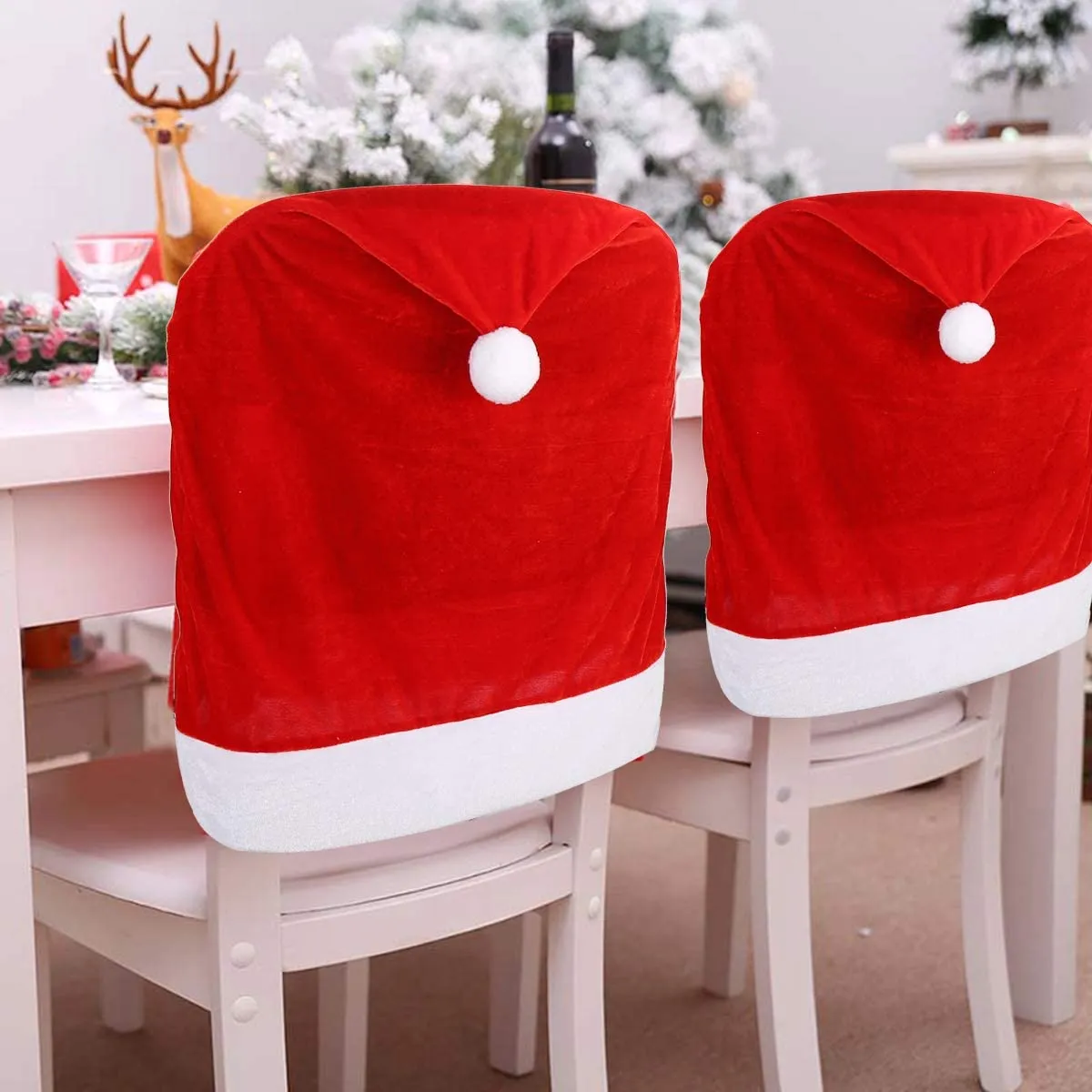 Christmas Chair Back Covers For Dinning Room Decoration