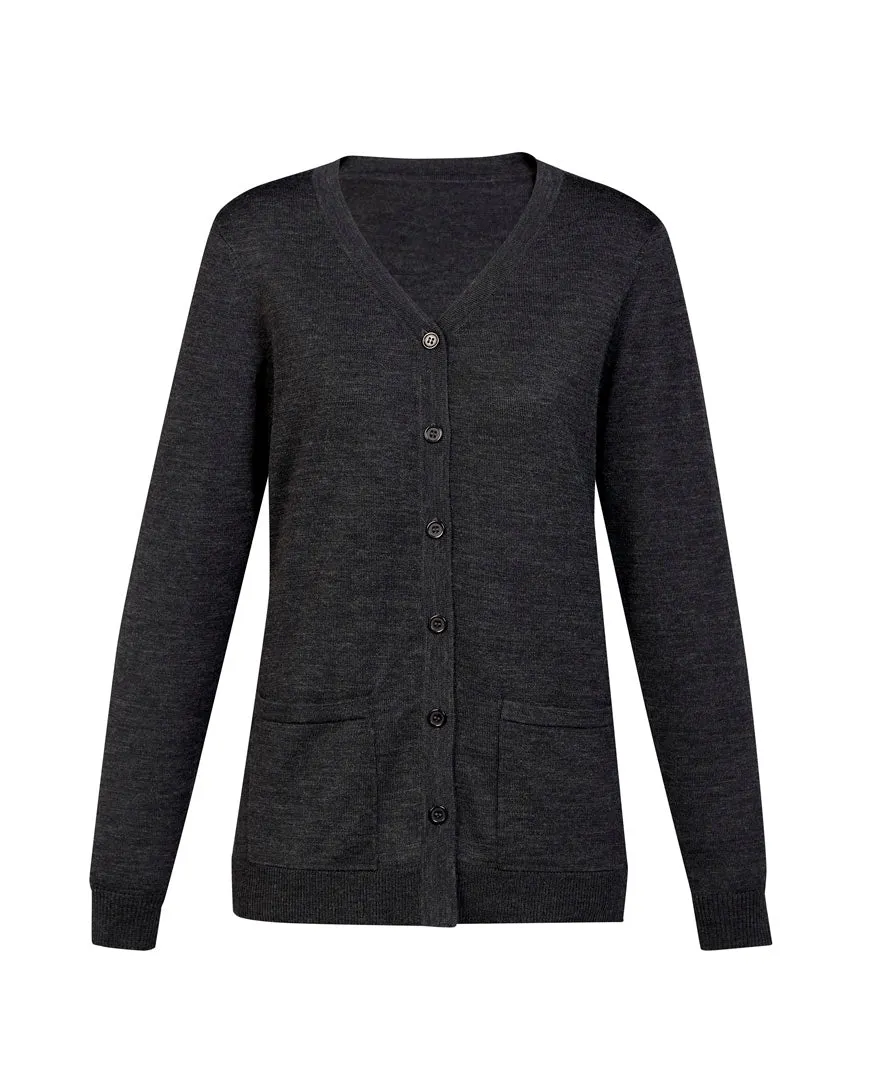 CK045LC BizCare Womens Button Front Cardigan