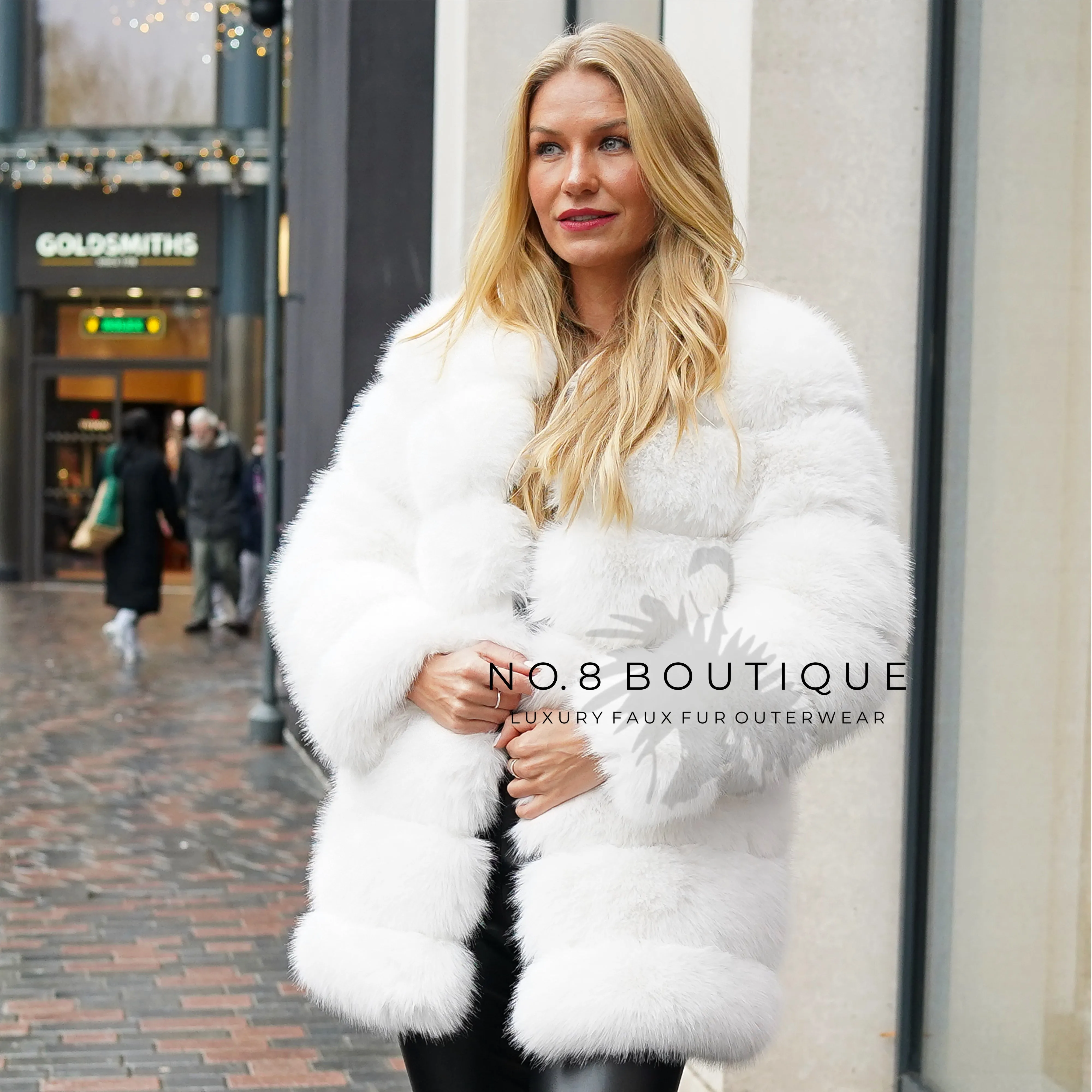 Classic 7 Row Faux Fur Coat