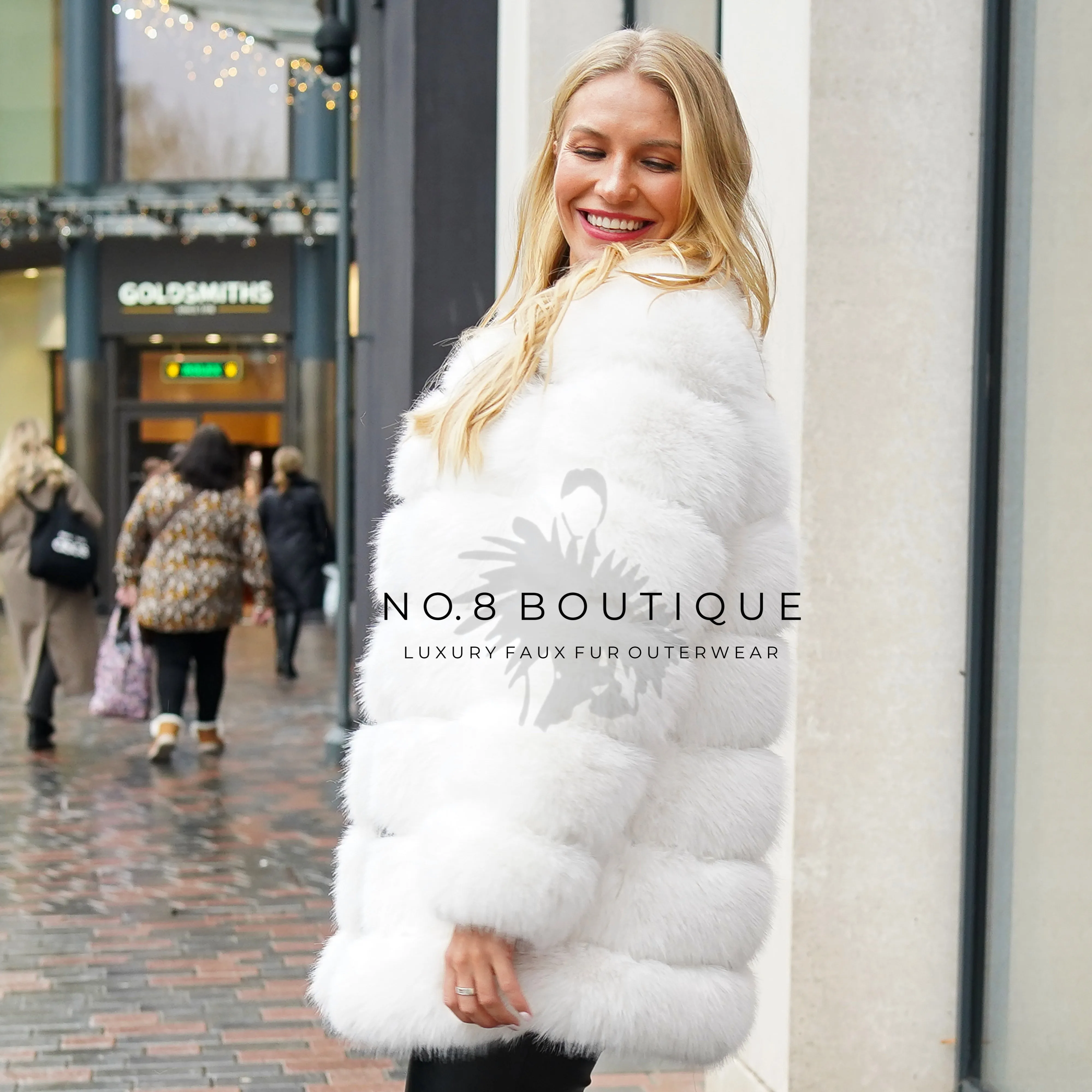 Classic 7 Row Faux Fur Coat