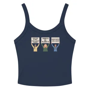 Climate Change Protest Scoop Neck Tank Top