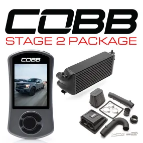 Cobb Tuning  Ford Stage 2 Power Package Black (Factory Location Intercooler) with TCM F-150 Ecoboost 3.5L 2017-2019 - FOR0060S20BK-TCM