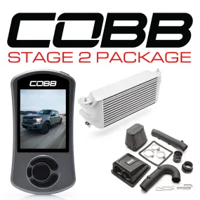 Cobb Tuning  Ford Stage 2 Power Package Silver (Factory Location Intercooler) with TCM F-150 Ecoboost 3.5L 2017-2019 - FOR0060S20SL-TCM