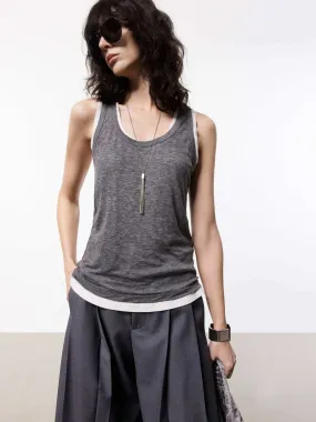 Contrast Detail Tank Top