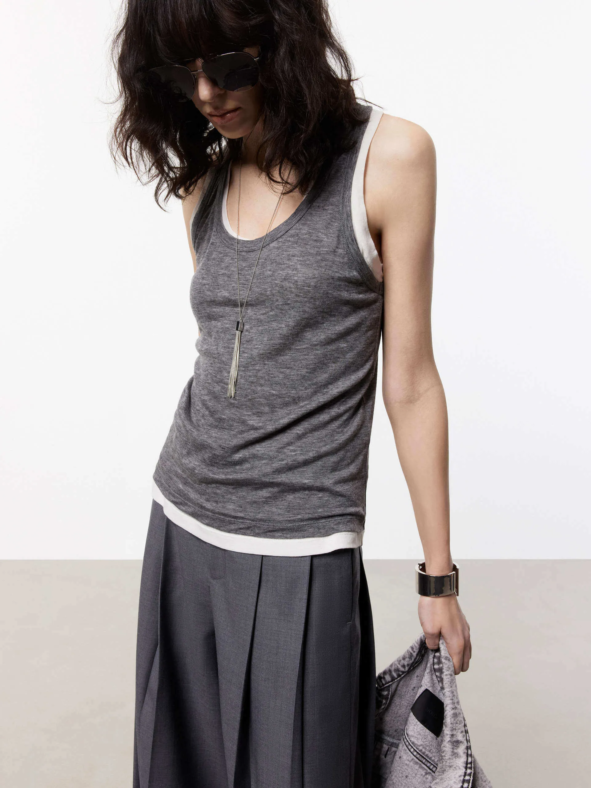 Contrast Detail Tank Top