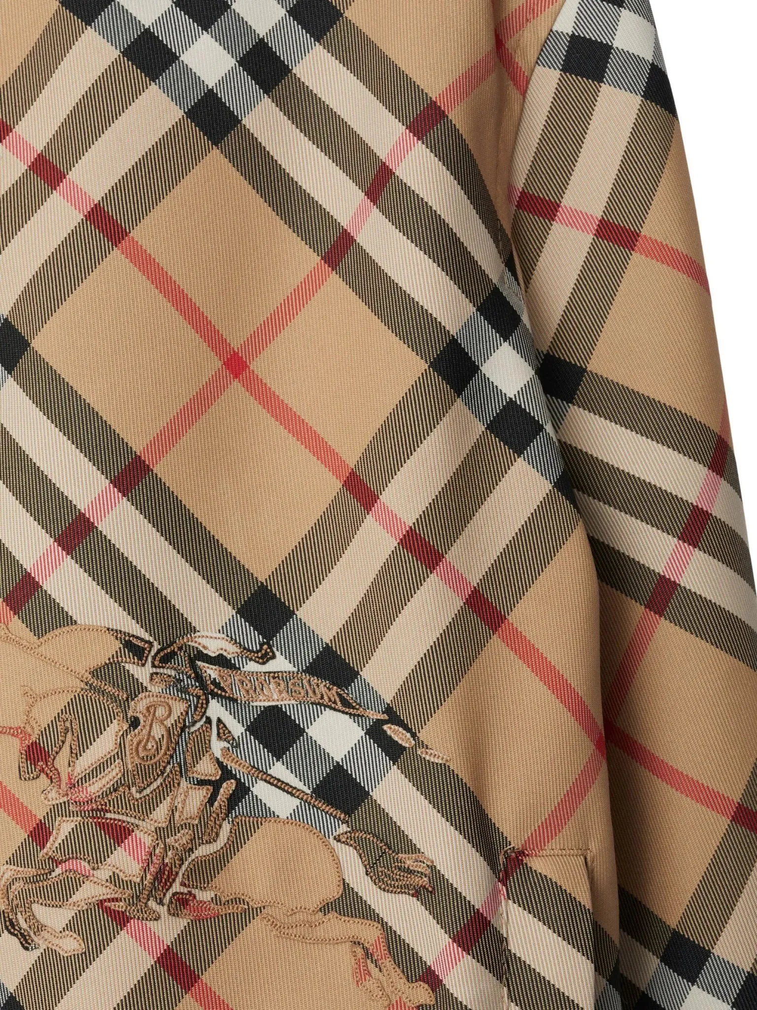 cropped reversible check jacket