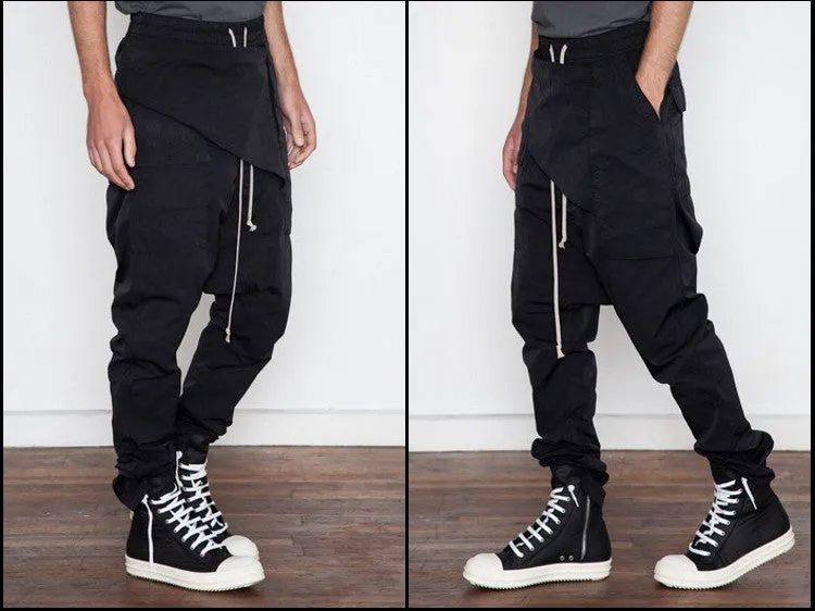 Darkshd Drop Crotch Tapered Trouser Harem Pants Jogger