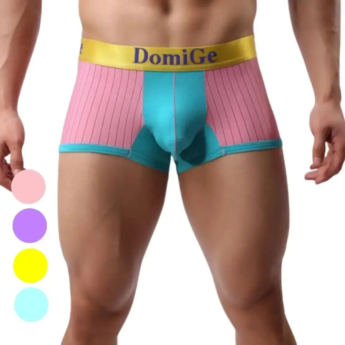 DomiGe Men's Boxer Briefs Ice Silk Blend Male Trunks