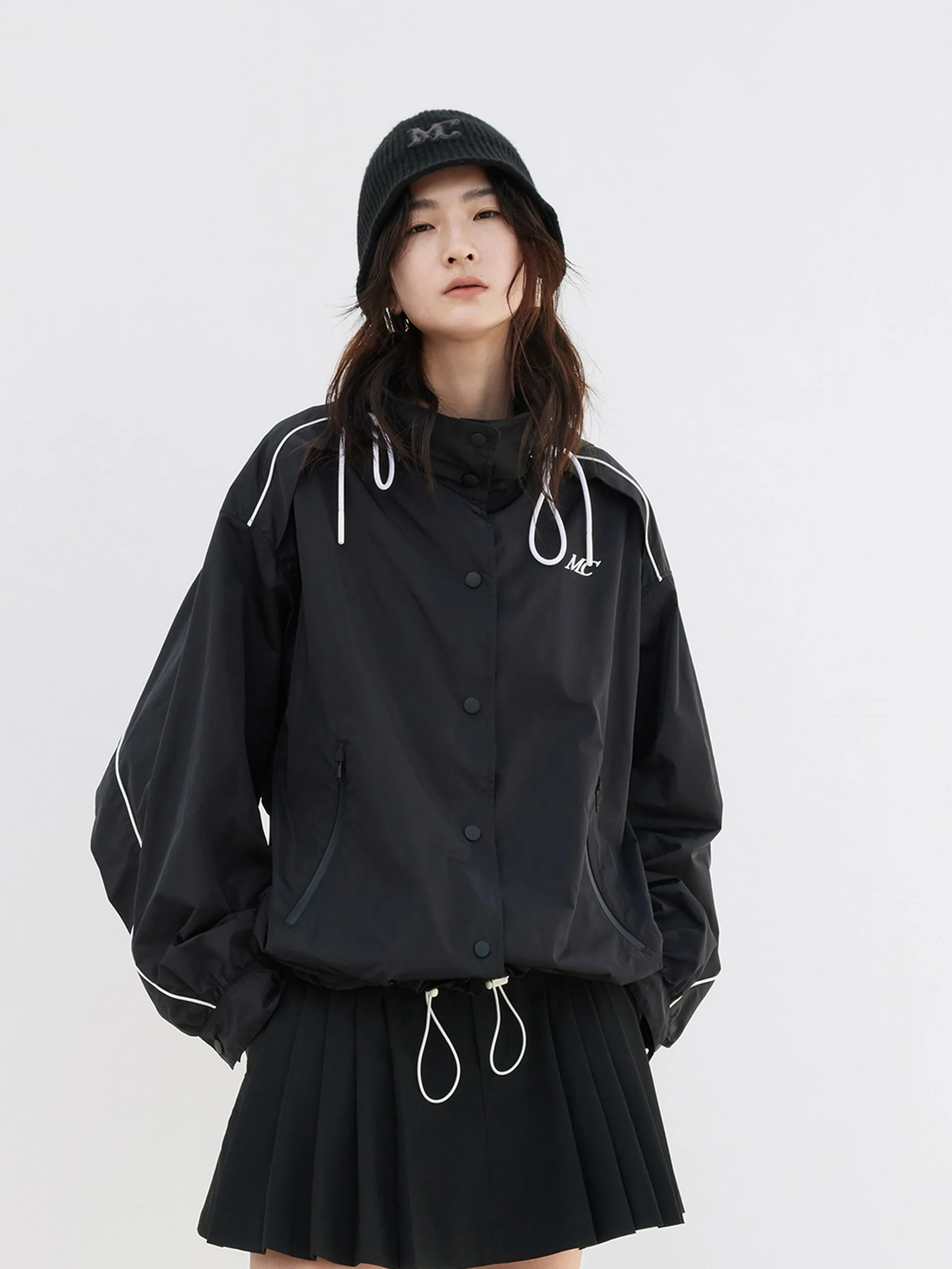 Drawstring Hoodie Jacket