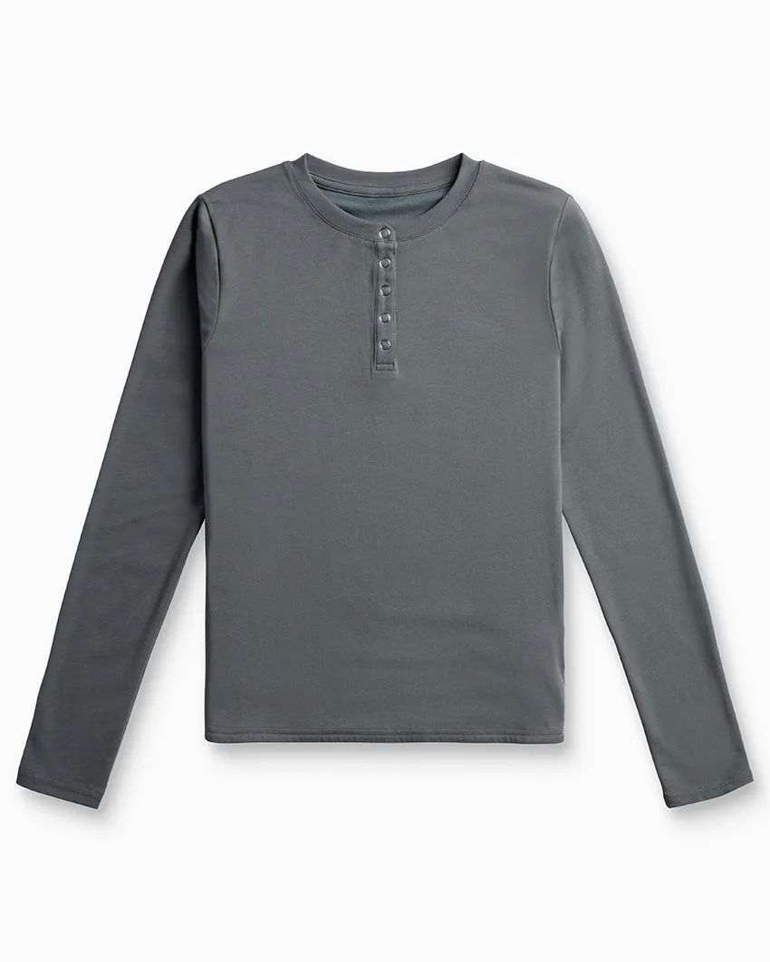 Drift Fitted Henley Long Sleeve