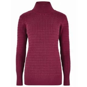 Dubarry Hacketstown Ladies Roll Neck Jumper - Currant