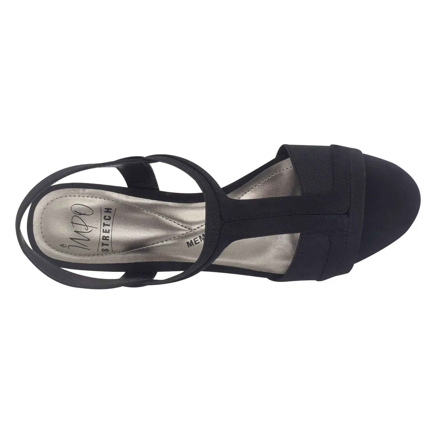 Eara Wide Width Stretch Dress Sandal with Memory Foam