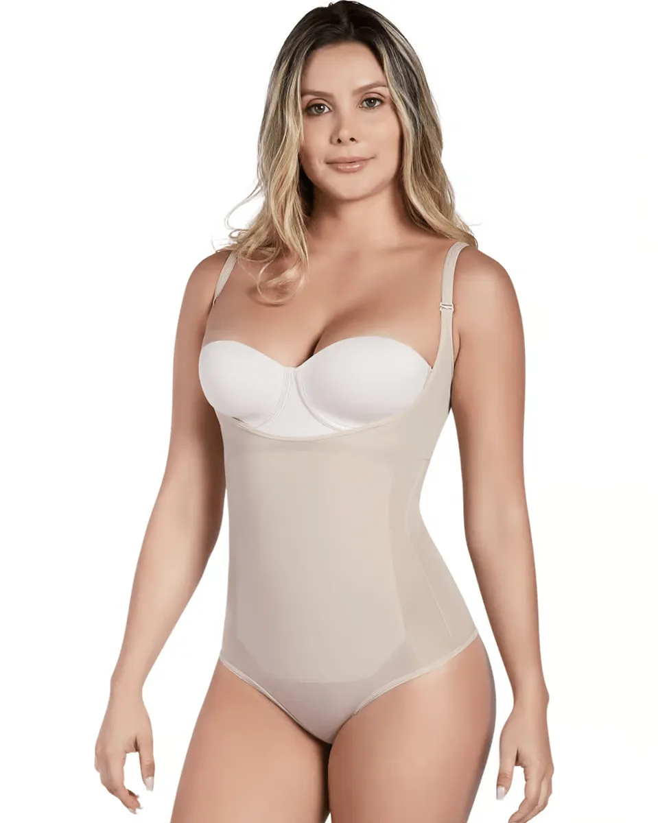 Final Sale Clearance Shaperlove Thermal Open Bust Panty Bodysuit