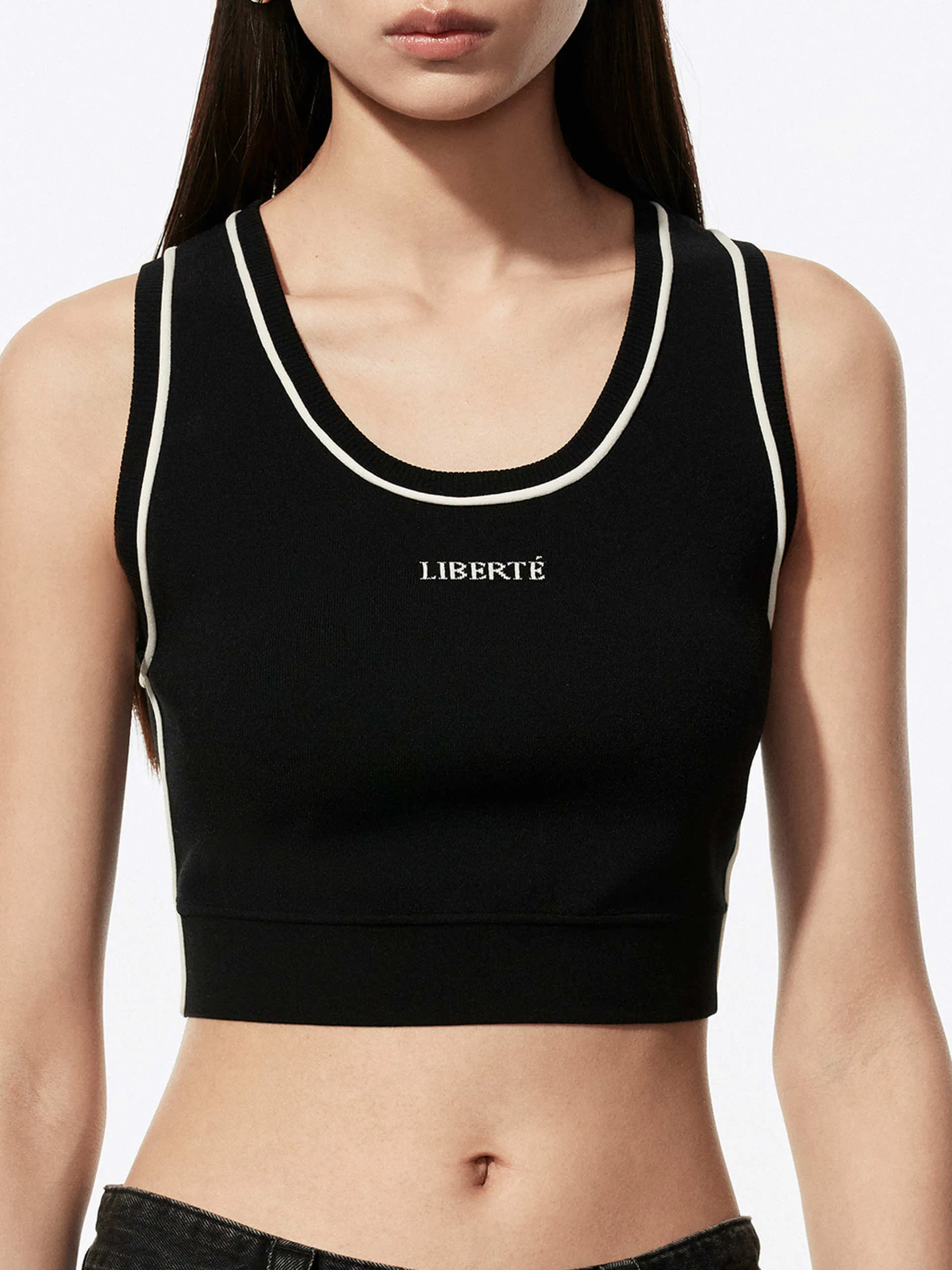 Front Letter Cropped Tank