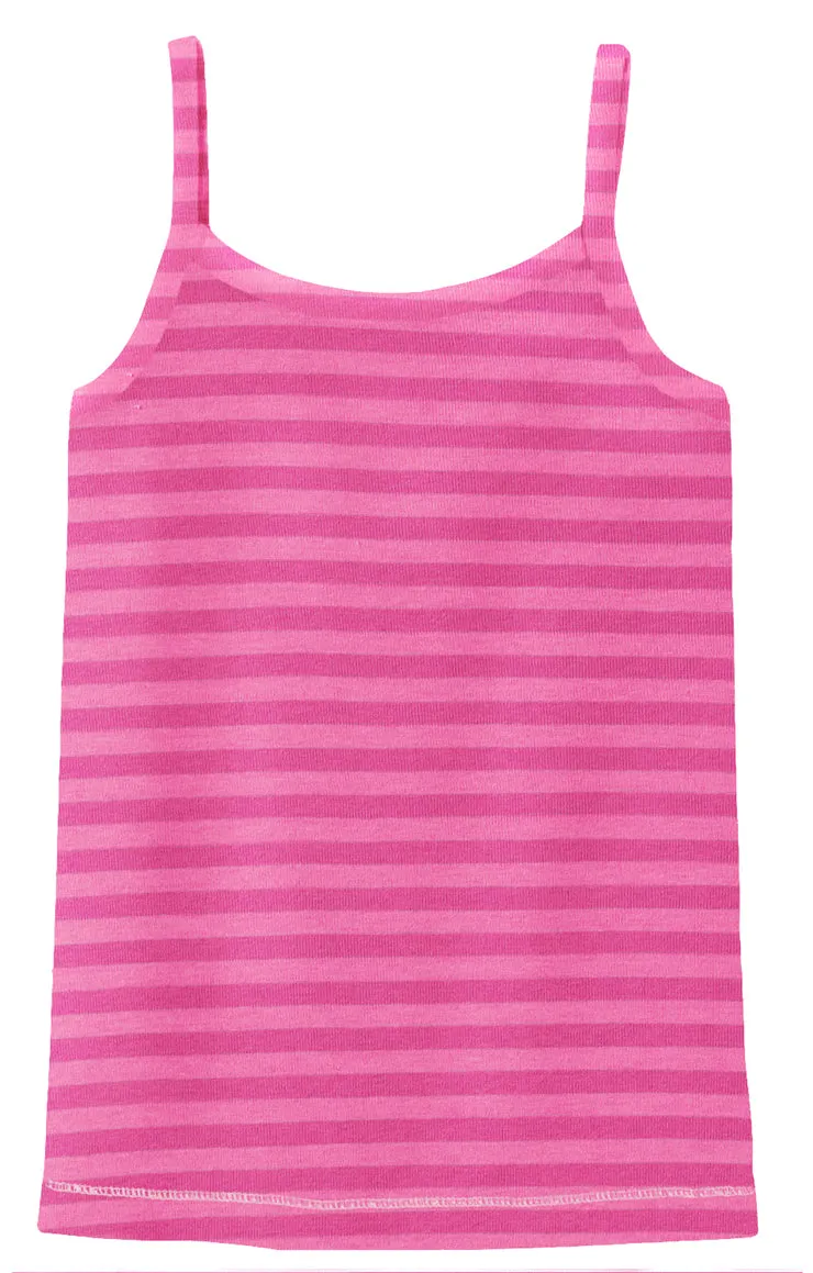 Girls Camisole - Stripes | Hot Pink