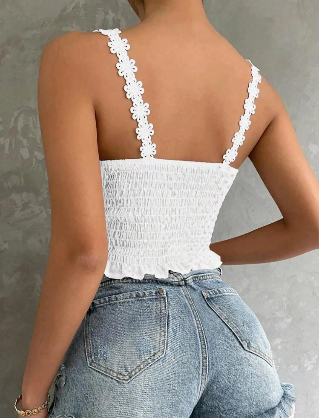 Guipure Crochet Lace Crop