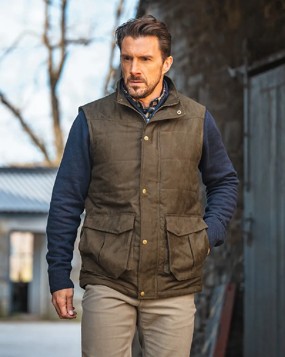 Hoggs of Fife Mens Glenbervie Quilted Gilet