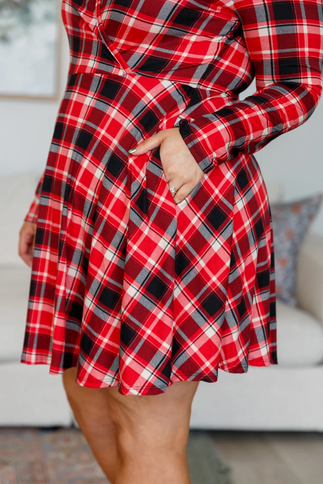 Holiday Plaid Skort Dress