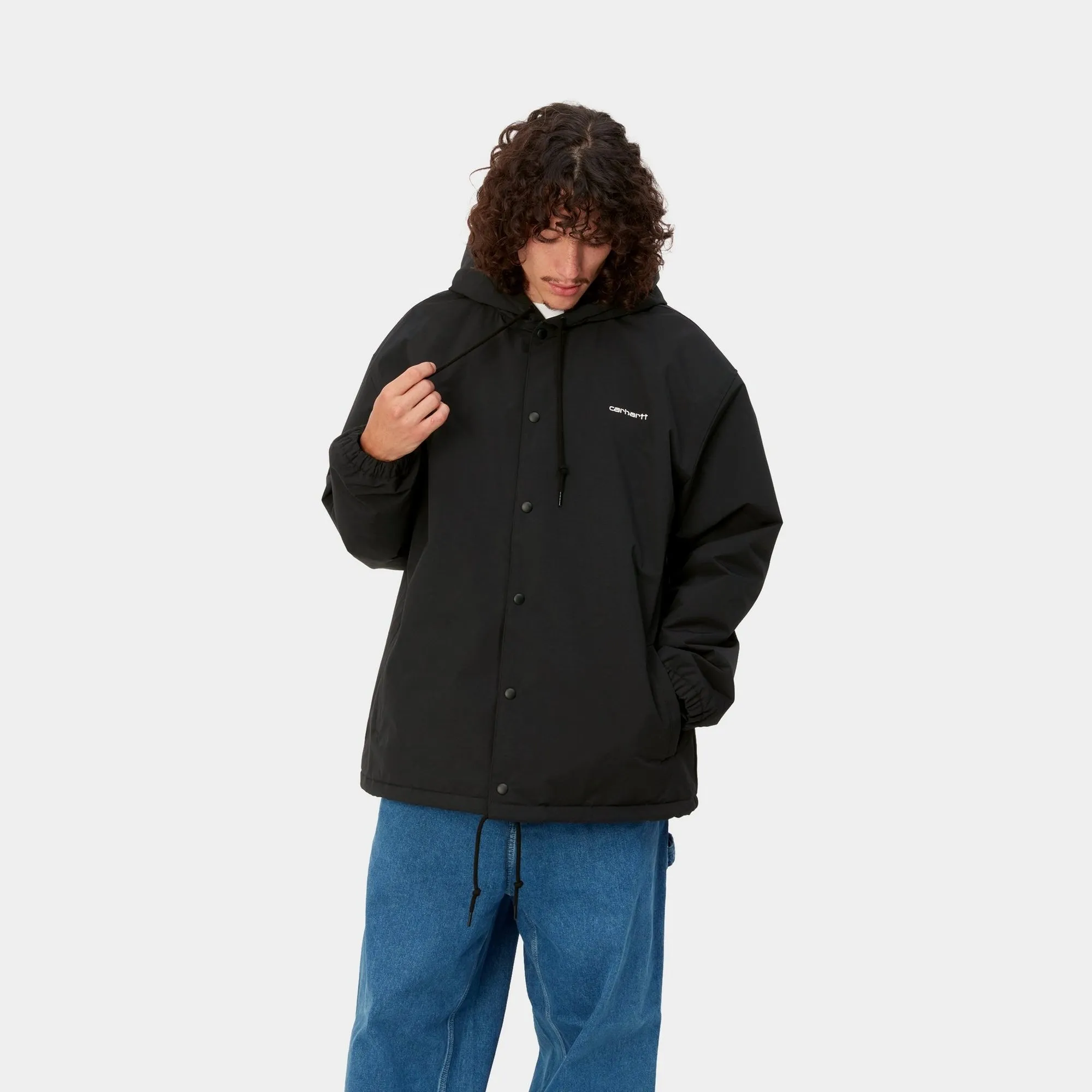 Hooded Coach Jacket | Black