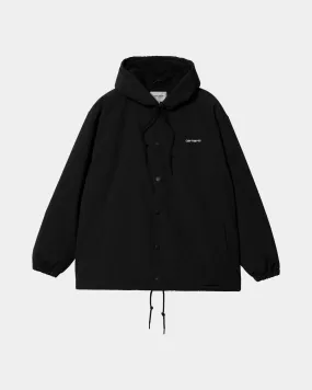 Hooded Coach Jacket | Black