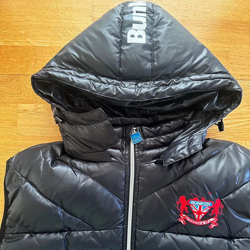 Hooded Puffer Caddy Gilet  - Black - XS - (Sample)