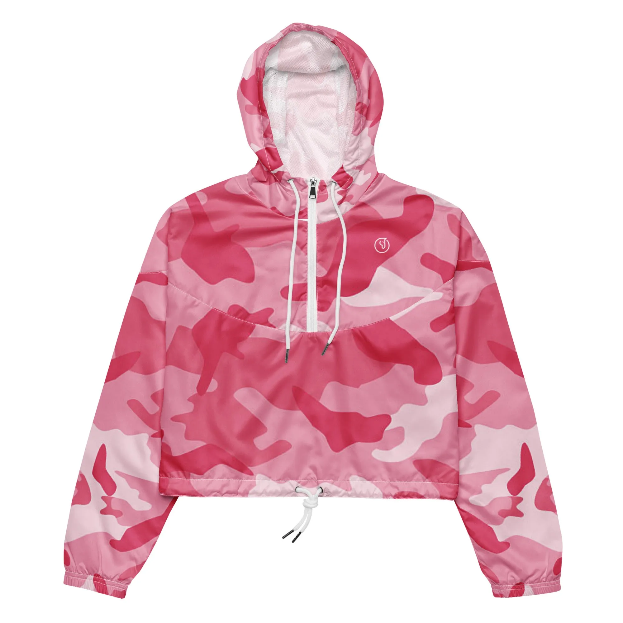 Humble Sportswear™ Women’s Camo Pink Cropped Windbreaker