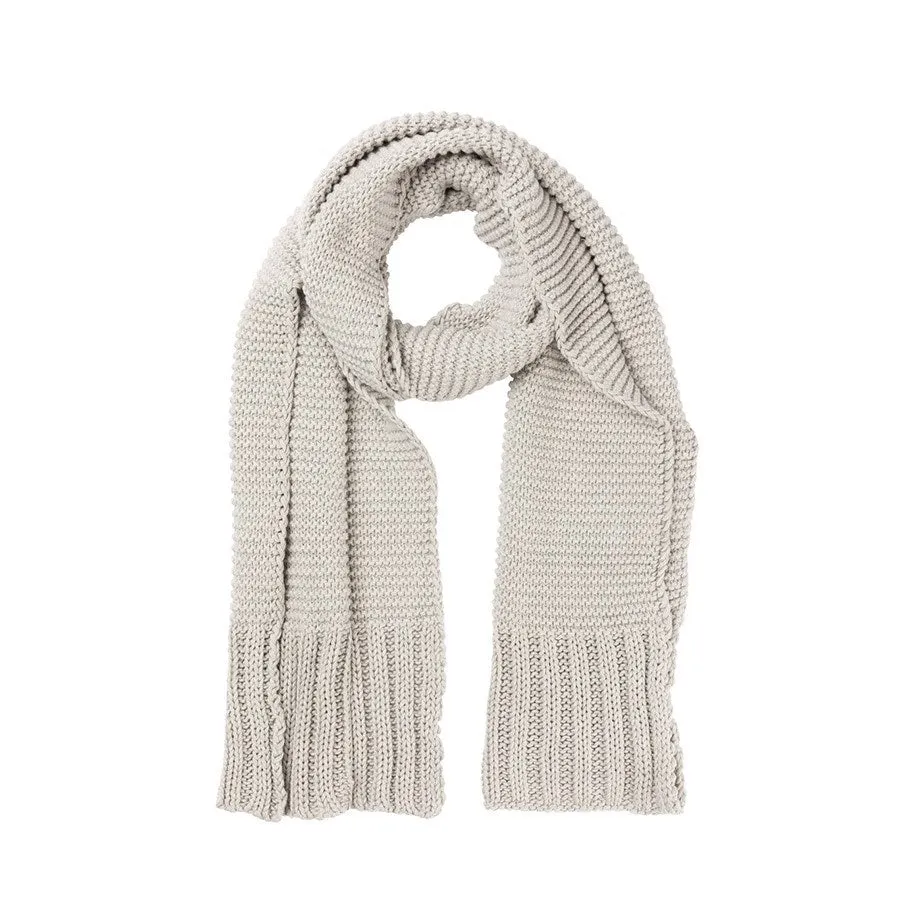 Indus Design: Scarf Ribbed Hem Knit Dove