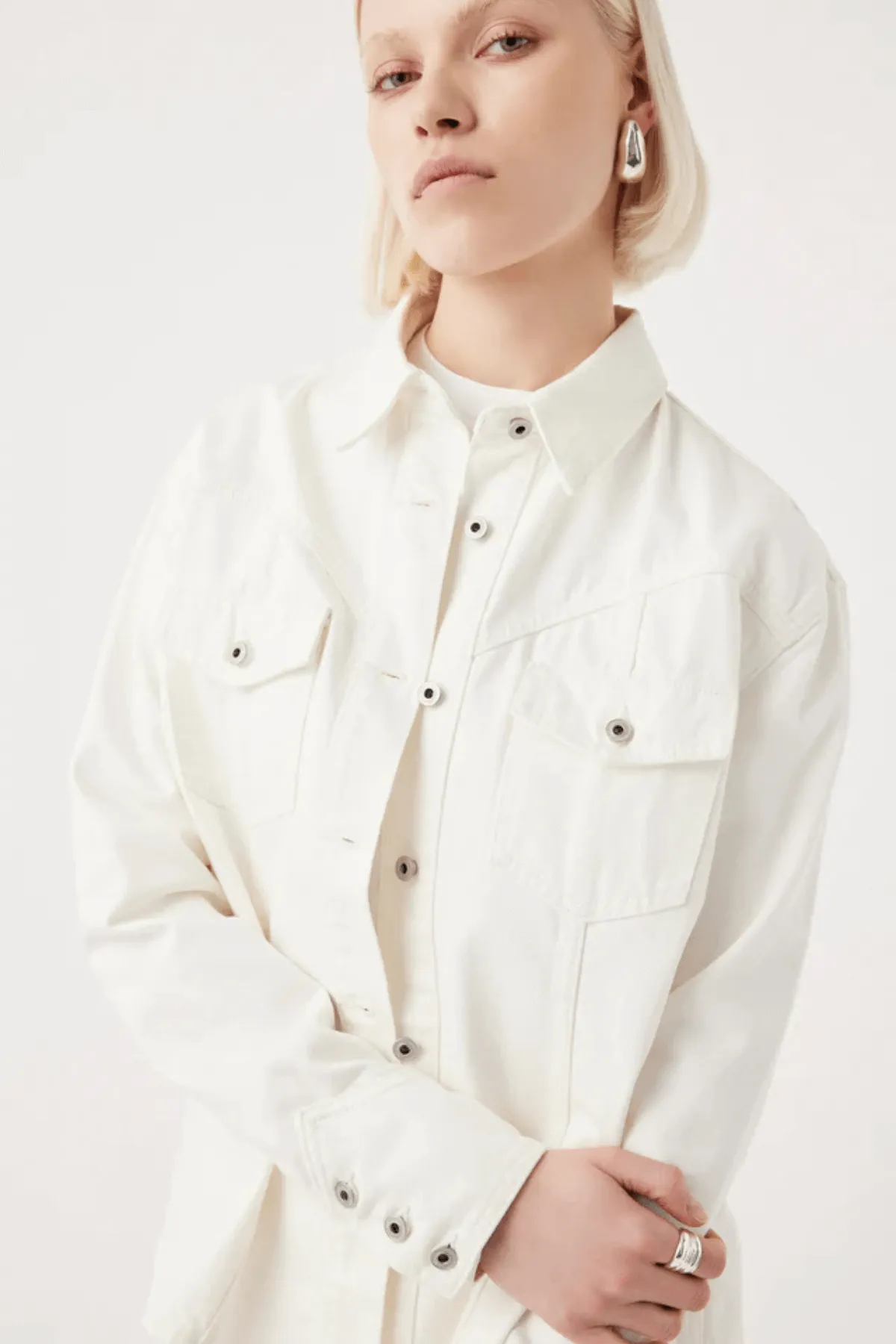 IRIS LONG SLEEVE SHIRT WHITE