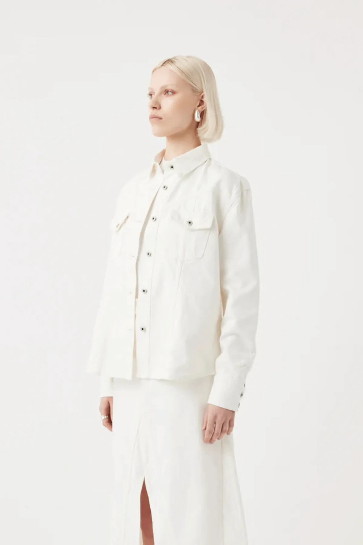 IRIS LONG SLEEVE SHIRT WHITE