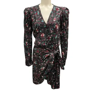 Isabel Marant Etoile Black Multi Baikal Printed Wrap Dress