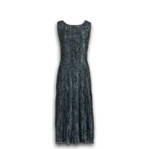 J. Peterman Women's Vintage Lace Pleated Dress - Blue