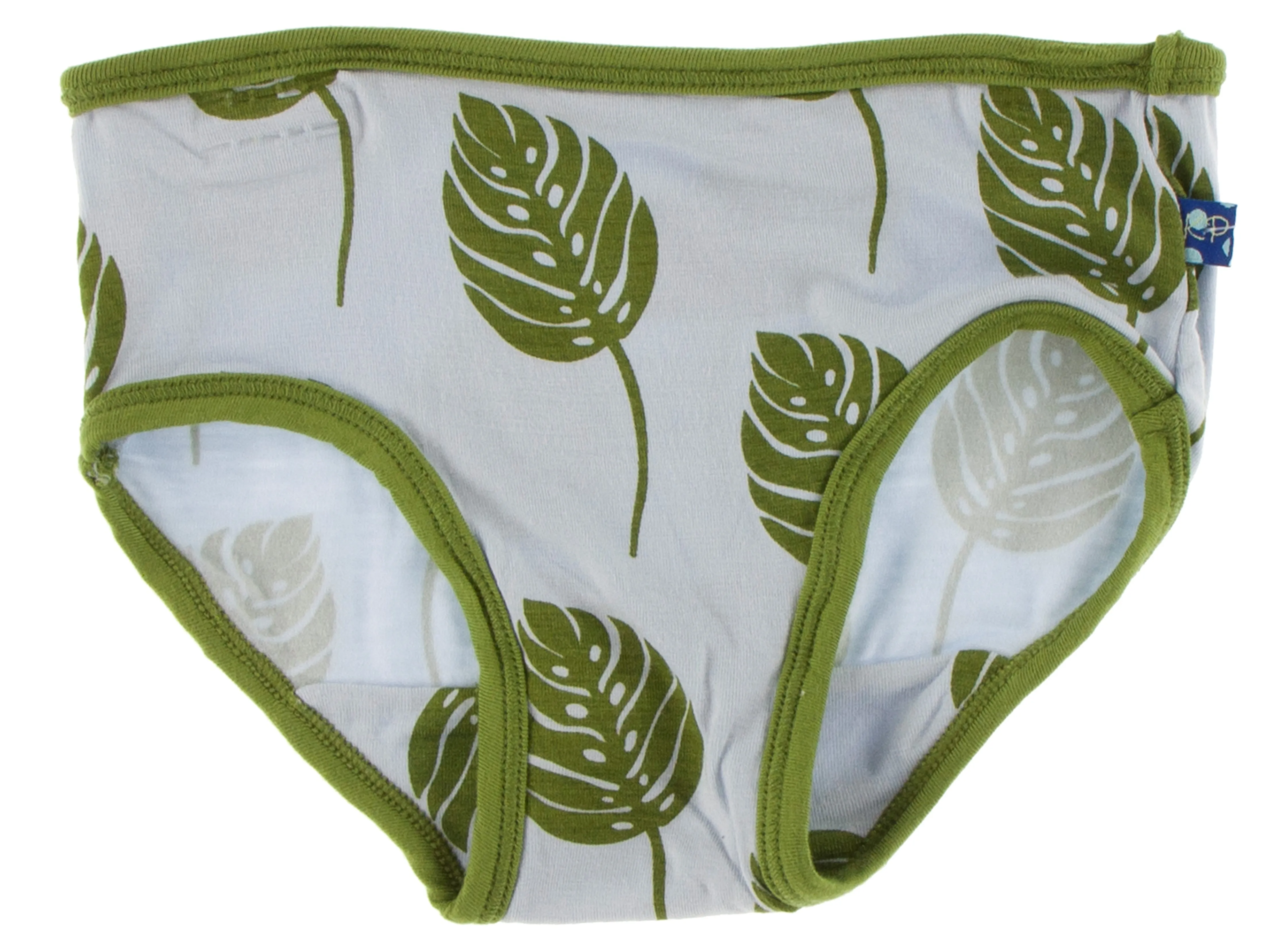 KicKee Pants Dew Philodendron & Navy Cornflower Bee Girls Underwear Set