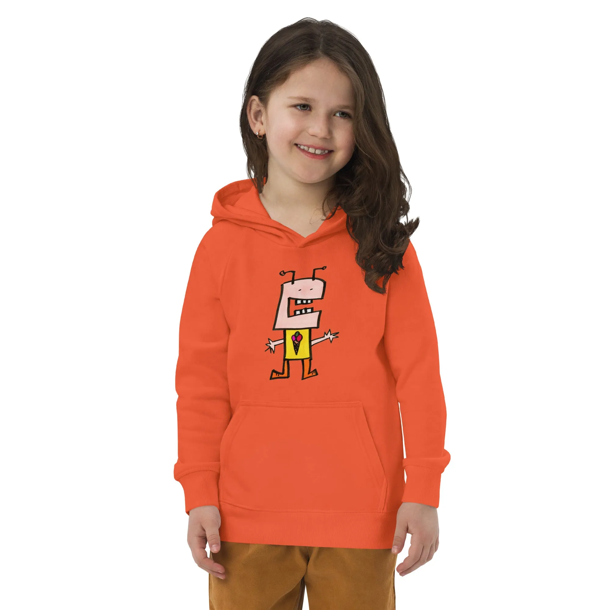 Kids eco hoodie - I Love Ice-cream THIS much