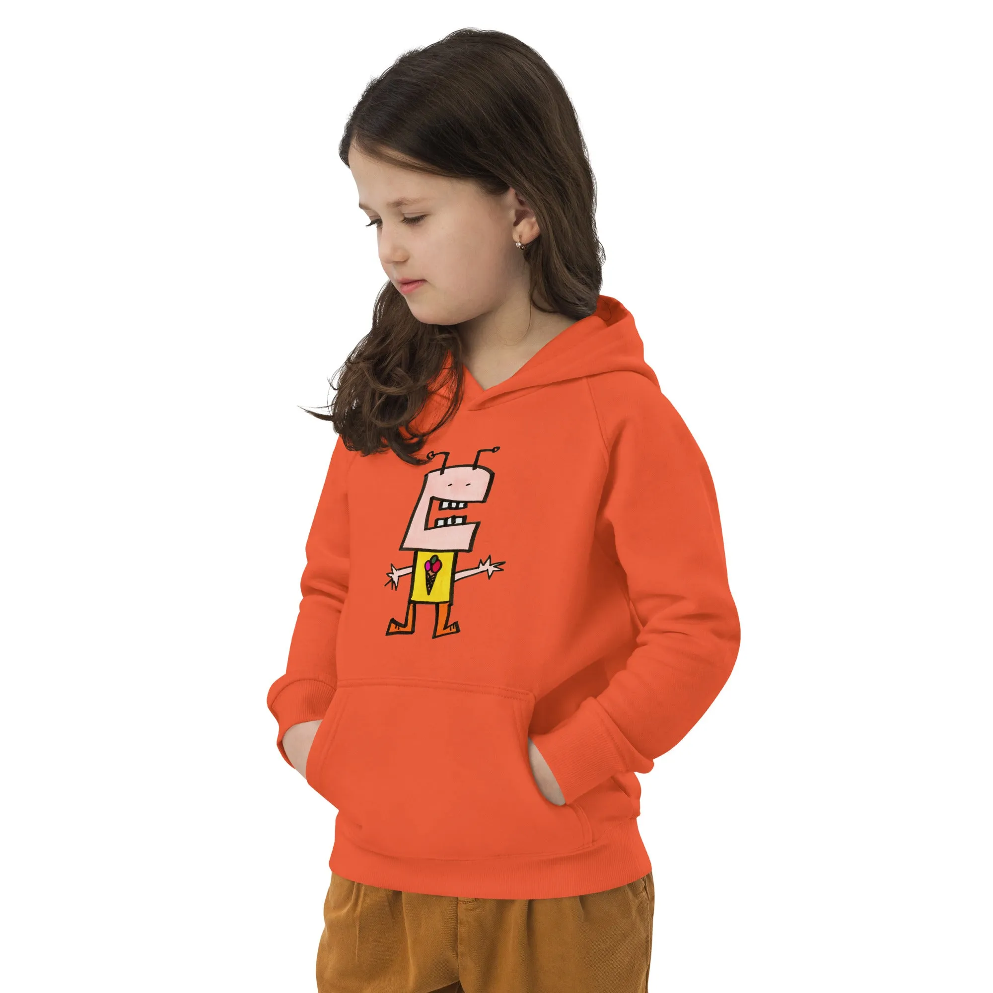 Kids eco hoodie - I Love Ice-cream THIS much