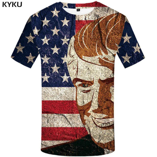 KYKU Brand T-shirt Russian Funny War Bear| Different Themes T-Shirts