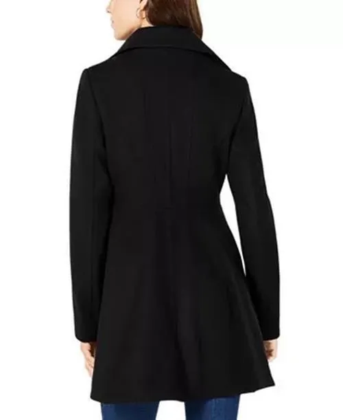 Laundry by Shelli Segal Double-Breasted Skirted Peacoat