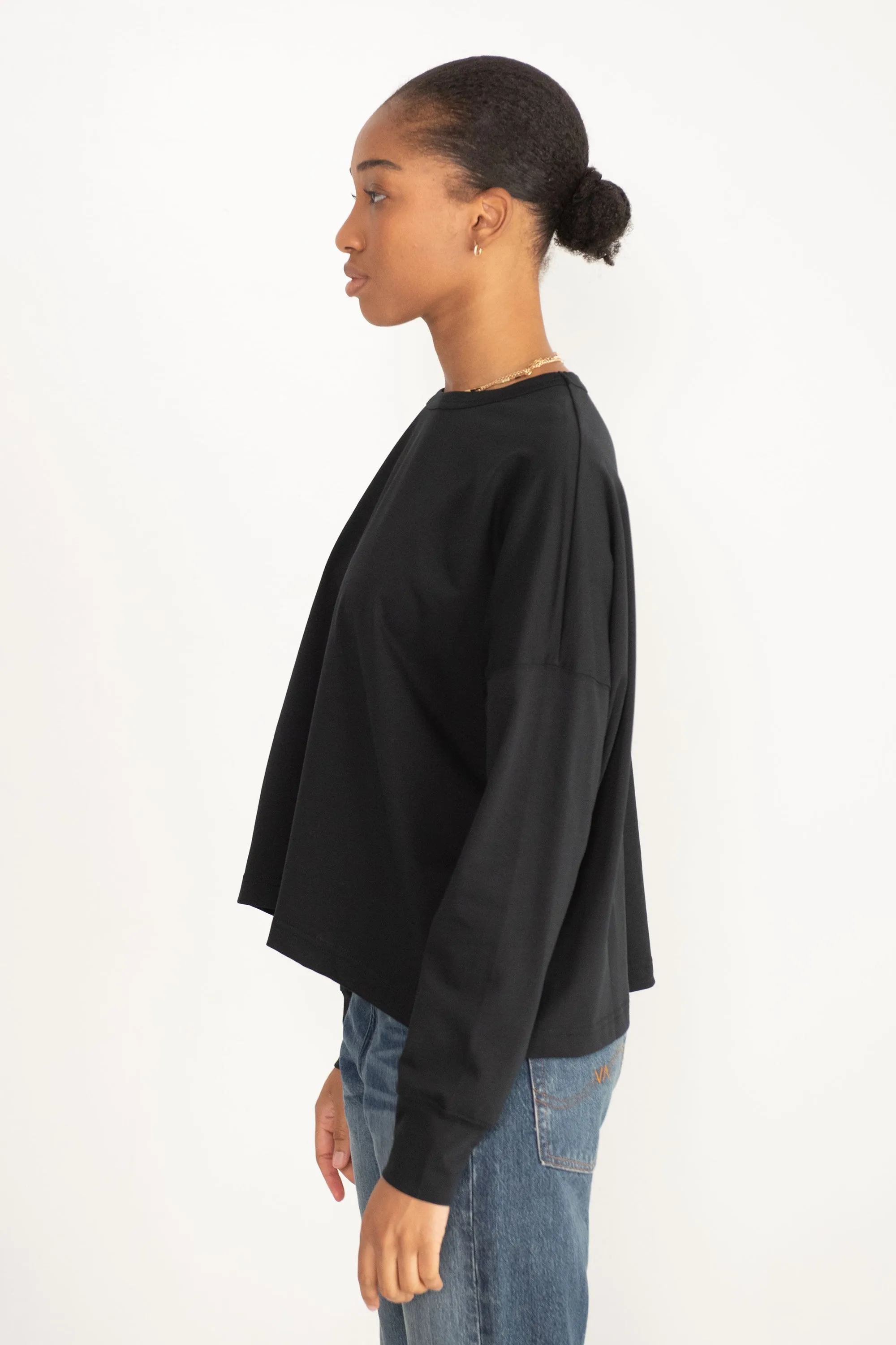 Loop Long Sleeve T-Shirt, Black