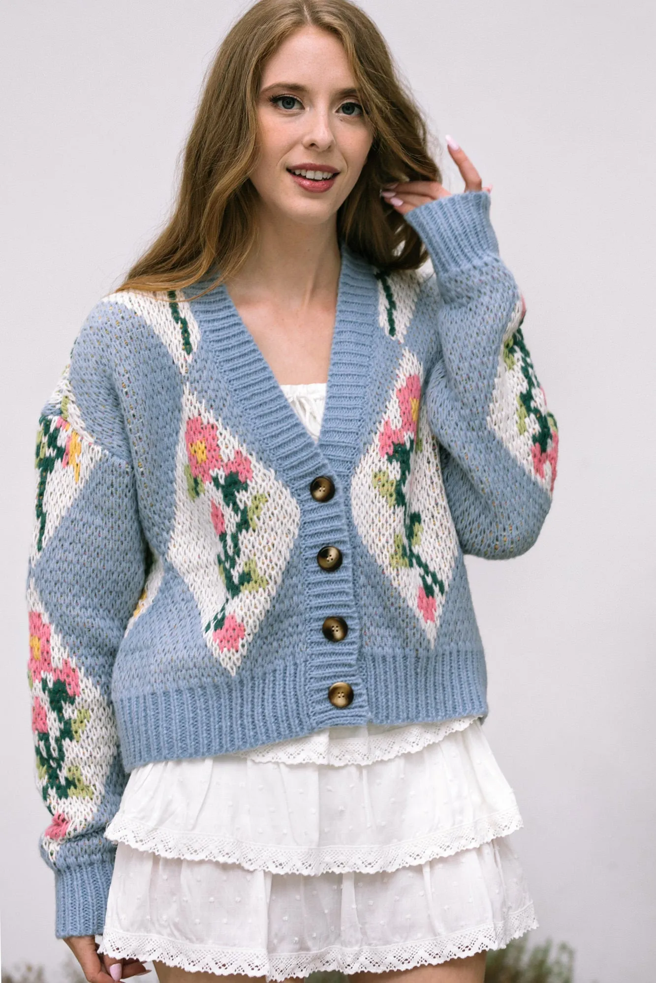 Marlow Floral Buttoned Cardigan