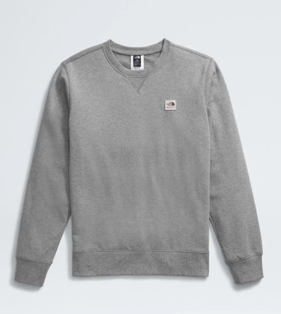 Men's Heritage Patch Crew in Medium Grey Heather by The North Face