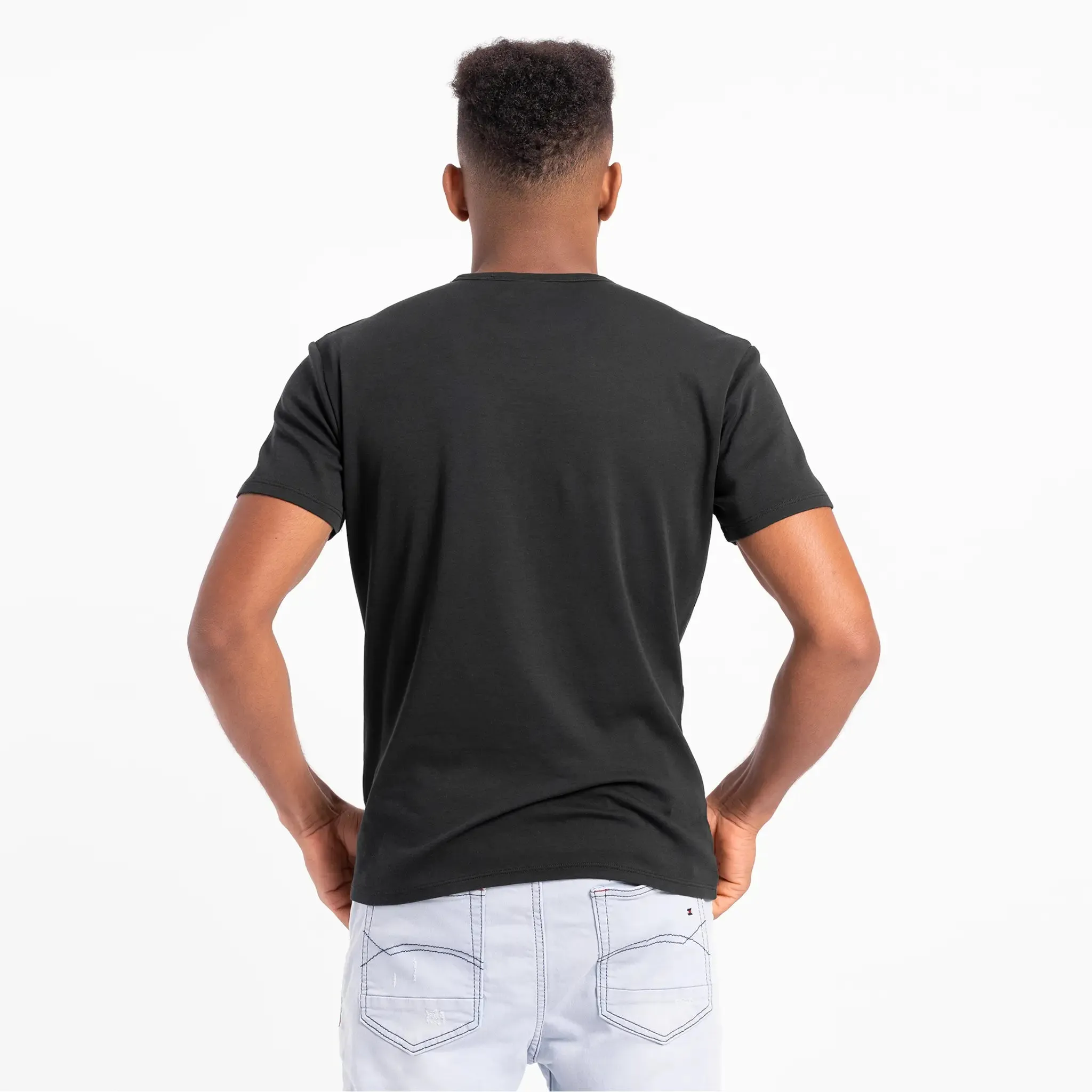 Men's Organic Pima Crew Neck Tee - Relaxed Fit