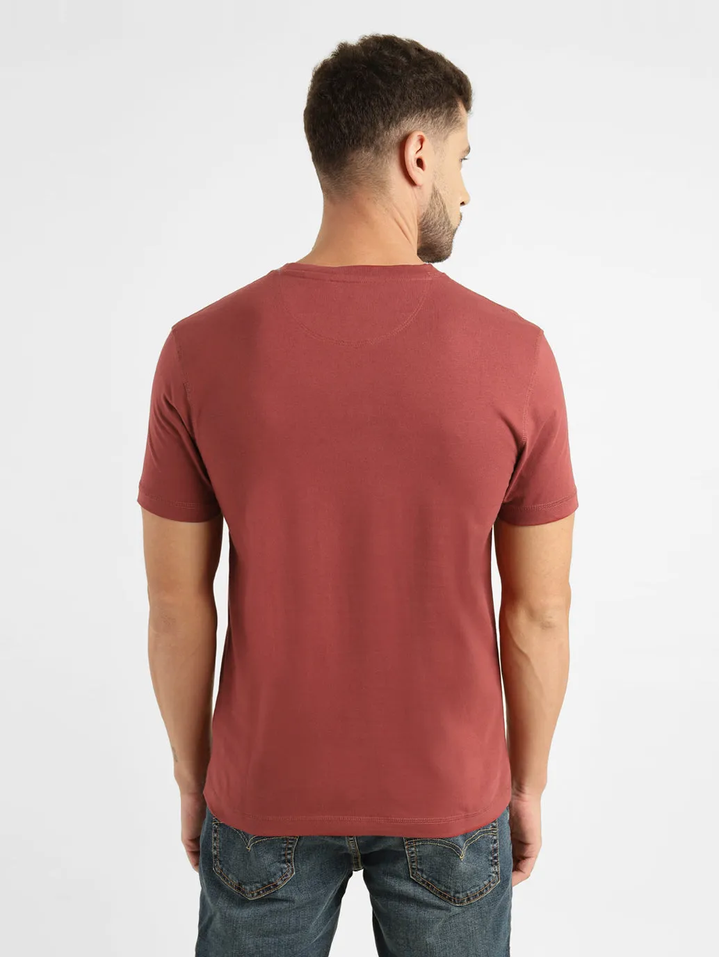 Men's Solid Henley T Shirt