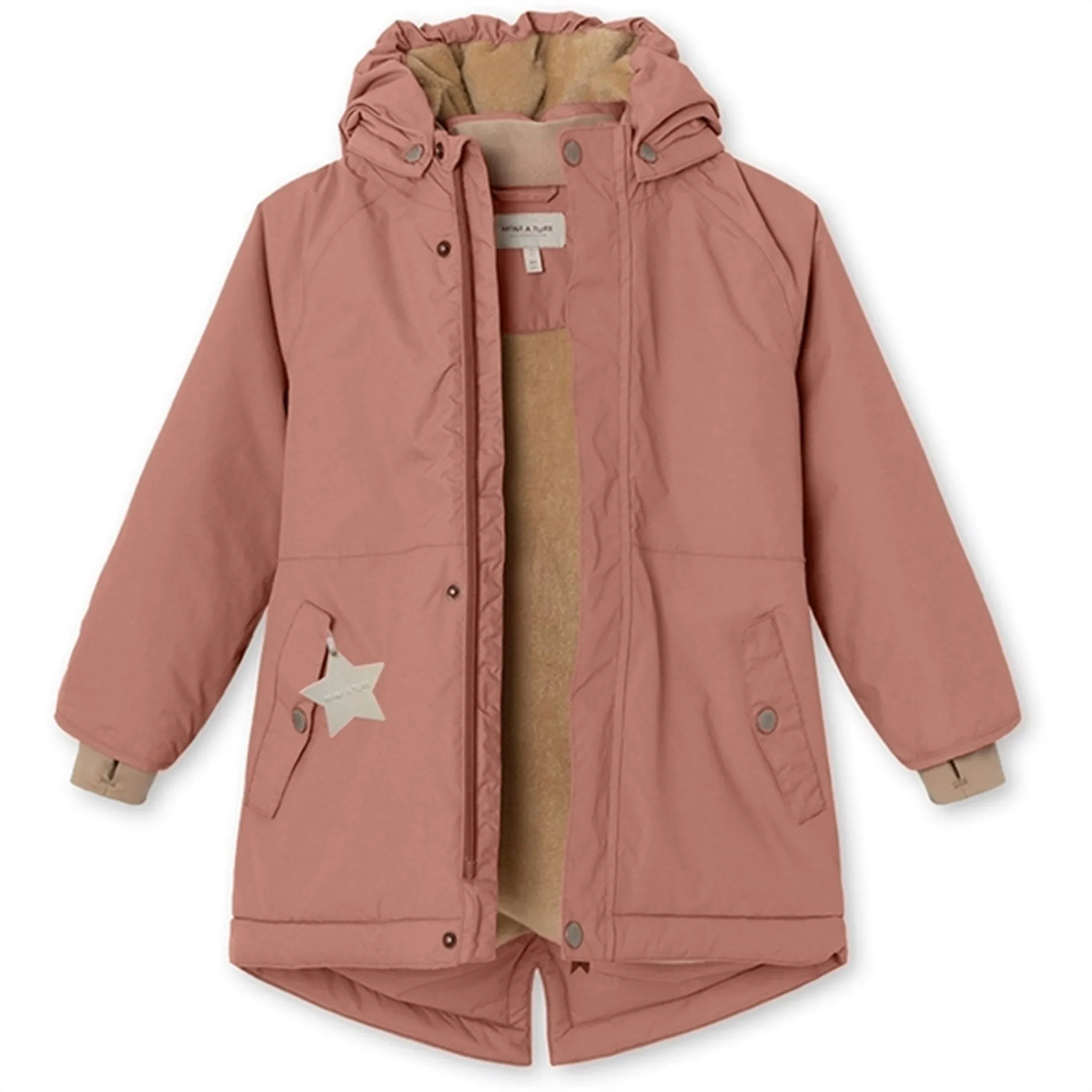 MINI A TURE Vikana Fleece Winter Jacket Wood Rose