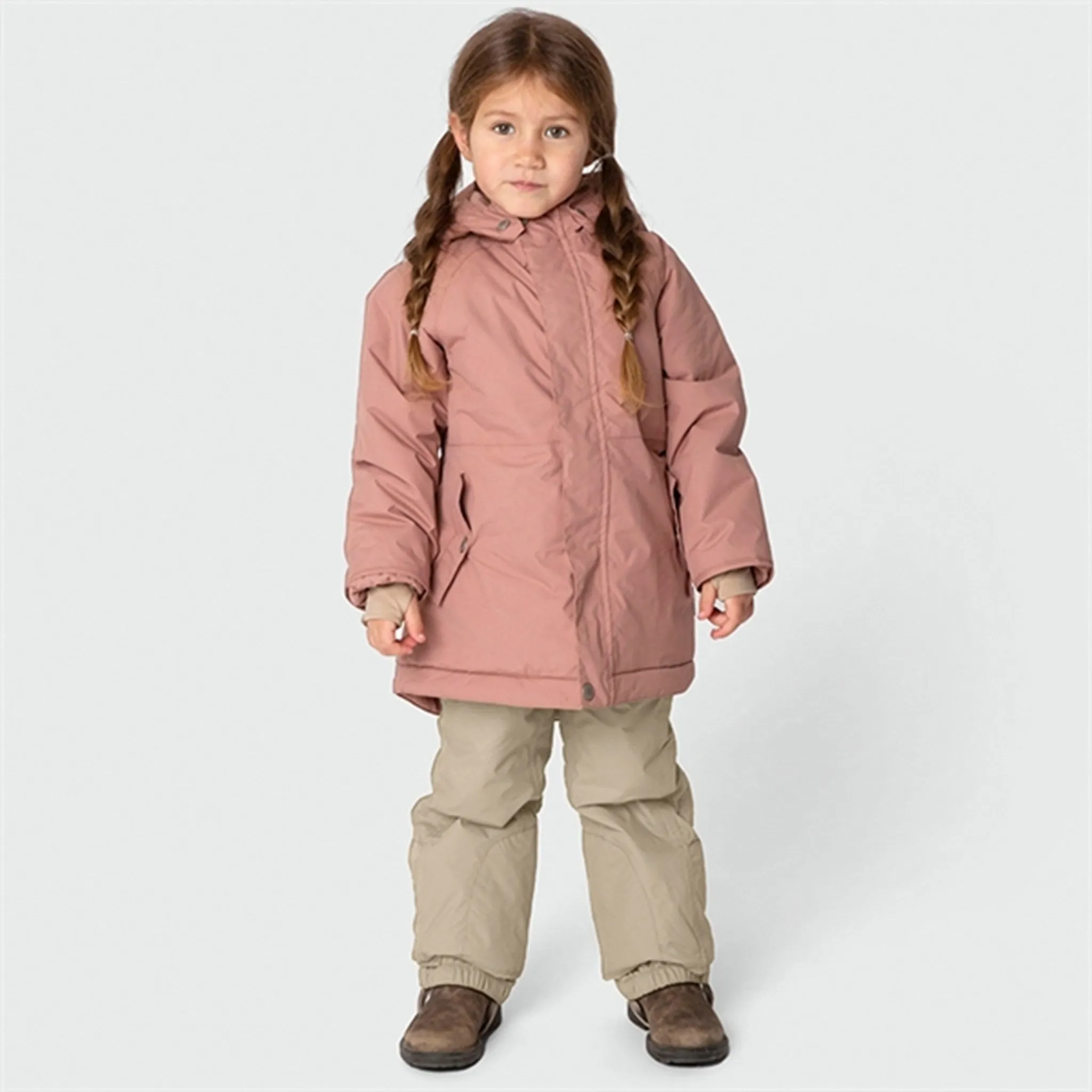 MINI A TURE Vikana Fleece Winter Jacket Wood Rose