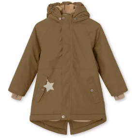 MINI A TURE Vikana Fleece Winter Jacket Wood